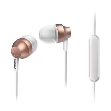 Philips Upbeat Chromz In-Ear-hovedtelefoner med mikrofon - rosaguld / hvid