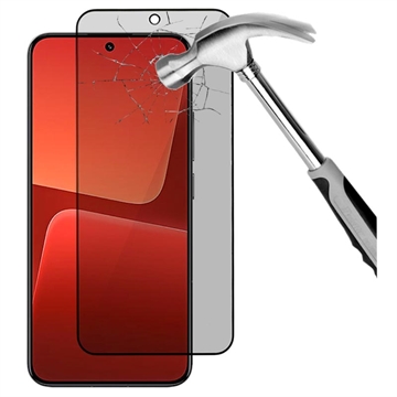 Xiaomi 13T/13T Pro/OnePlus Nord CE4 Lite Privacy Full Cover Skærmbeskyttelse Hærdet Glas - 9H - Sort Kant