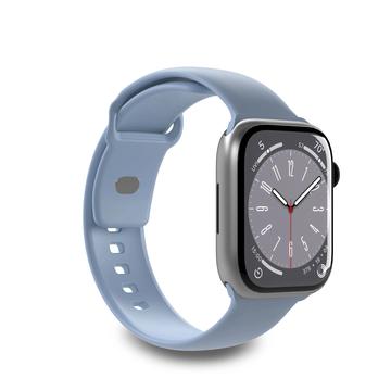 Apple Watch Series Ultra 2/Ultra/10/9/8/SE (2022)/7/SE/6/5/4/3/2/1 Puro Icon Silikone Rem - 49mm/46mm/45mm/44mm/42mm - Lyseblå