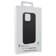 iPhone 15 Pro Max Puro Icon Mag Pro Silikone Cover - Sort