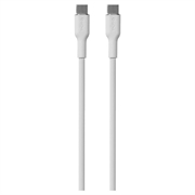 Puro Icon Soft USB-C / USB-C-kabel - 1,5 m - hvid