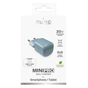 Puro MiniPro GaN USB-C-vægoplader - 20W - Grøn