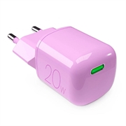 Puro MiniPro GaN USB-C-vægoplader - 20W - Pink