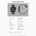 QX10 1,43" AMOLED-skærm Bluetooth-opkald Sundhedsovervågning Smart Watch - Sort