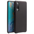 Qialino Premium Huawei P30 Læder Cover - Sort