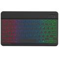 RGB-030 10-tommer trådløst Bluetooth-tastatur med RGB-baggrundsbelysning - sort