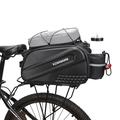RZAHUAHU YA367 Cykelstativtaske med hård skal Kuffertaske Stor kapacitet Tøjopbevaringspakke med vandflaskepose til cykelsæde bagpå