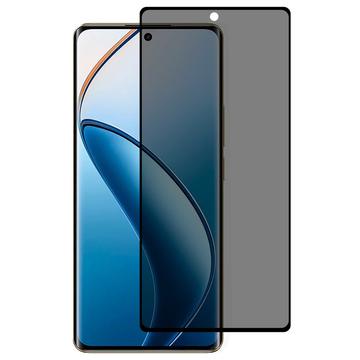 Realme 12 Pro/12 Pro+ Privacy Full Cover Skærmbeskyttelse Hærdet Glas - Sort Kant