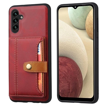 Samsung Galaxy A04s/A13 5G Retro Style Cover med Pung - Rød