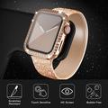 Rhinestone Dekorative Apple Watch SE (2022)/SE/6/5/4 Cover med Skærmbeskyttelse - 44mm - Rødguld