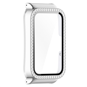 Samsung Galaxy Fit3 Rhinestone Dekorative Cover med Skærmbeskyttelse - Sølv