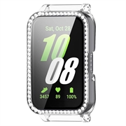 Samsung Galaxy Fit3 Rhinestone Dekorative Cover med Skærmbeskyttelse - Gennemsigtig hvid