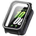 Samsung Galaxy Fit3  Rhinestone Dekorative Cover med Skærmbeskyttelse - Sort