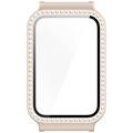 Samsung Galaxy Fit3 Rhinestone Dekorative Cover med Skærmbeskyttelse - Guld