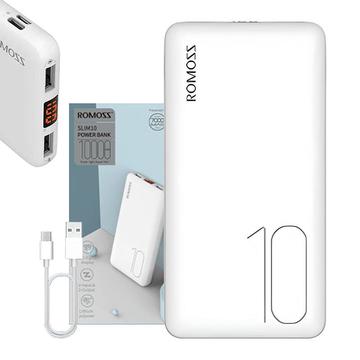 Romoss PSP10 Power Bank 10000mAh - 2xUSB - Hvid