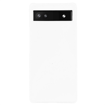 Google Pixel 6a Gummibelagt Plastik Cover - Hvid
