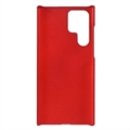 Samsung Galaxy S22 Ultra 5G Gummibelagt Plastik Cover - Rød