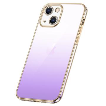 Sulada Gradient Plating Frame iPhone 14 TPU Cover - Lilla