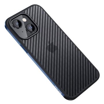 Sulada Luxury Series iPhone 14 Plus Cover - Kulfiber - Blå