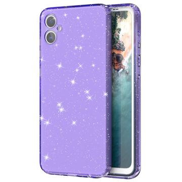 Samsung Galaxy A05 Stylish Glitter Series TPU Cover - Gennemsigtig Lilla