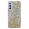 Samsung Galaxy A05s Glitter Flakes TPU Cover - Guld