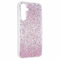 Samsung Galaxy A05s Glitter Flakes TPU Cover - Pink