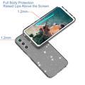 Samsung Galaxy A05s Stylish Glitter Series TPU Cover - Gennemsigtig Sort