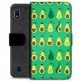 Samsung Galaxy A10 Premium Flip Cover med Pung - Avocadomønster