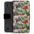 Samsung Galaxy A10 Premium Flip Cover med Pung - Graffiti