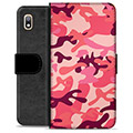 Samsung Galaxy A10 Premium Flip Cover med Pung - Pink Camouflage