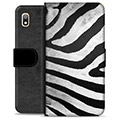 Samsung Galaxy A10 Premium Flip Cover med Pung - Zebra