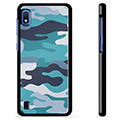 Samsung Galaxy A10 Beskyttende Cover - Blå Camouflage