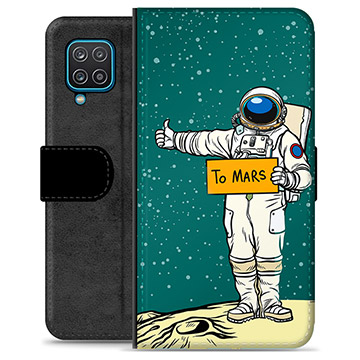 Samsung Galaxy A12 Premium Flip Cover med Pung - Til Mars