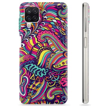 Samsung Galaxy A12 TPU Cover - Abstrakte Blomster