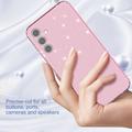 Samsung Galaxy A15 Stylish Glitter Series TPU Cover - Gennemsigtig Pink