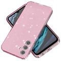 Samsung Galaxy A15 Stylish Glitter Series TPU Cover - Gennemsigtig Pink