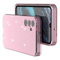 Samsung Galaxy A15 Stylish Glitter Series TPU Cover - Gennemsigtig Pink