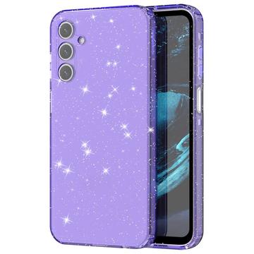 Samsung Galaxy A15 Stylish Glitter Series TPU Cover - Gennemsigtig Lilla