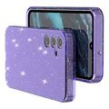 Samsung Galaxy A15 Stylish Glitter Series TPU Cover - Gennemsigtig Lilla