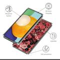 Samsung Galaxy A15 Stilfuld Ultra-Slim TPU Cover - Røde Blomster