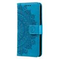 Samsung Galaxy A16 Mandala Serie Pung Etui - Blå