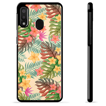 Samsung Galaxy A20e Beskyttende Cover - Lyserøde Blomster