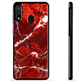 Samsung Galaxy A20e Beskyttende Cover - Rød Marmor