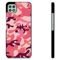 Samsung Galaxy A22 5G Beskyttende Cover - Pink Camouflage