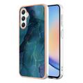 Samsung Galaxy A25 Marmormønster Galvaniseret IMD TPU Cover - Grøn