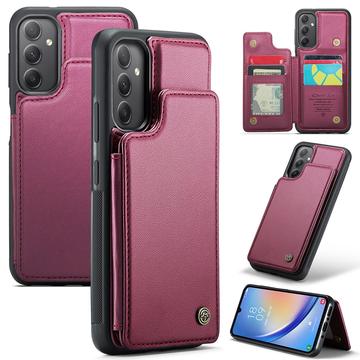 Samsung Galaxy A34 5G Caseme C22-etui RFID-kortpung - Rød