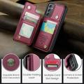 Samsung Galaxy A34 5G Caseme C22-etui RFID-kortpung - Rød