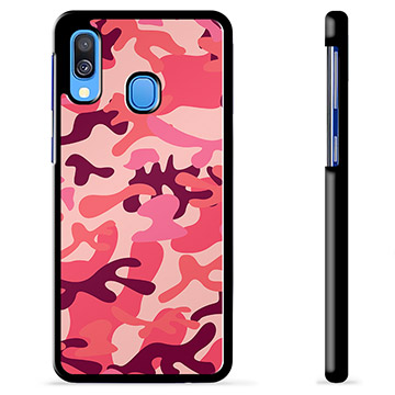 Samsung Galaxy A40 Beskyttende Cover - Pink Camouflage