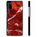 Samsung Galaxy A41 Beskyttende Cover - Rød Marmor