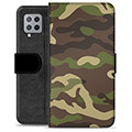 Samsung Galaxy A42 5G Premium Flip Cover med Pung - Camo